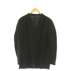 アルマーニ コレツィオーニ ARMANI COLLEZIONI リネン 背抜き テーラードジャケット ノーベント 48 黒 ブラック /CX ■OSのサムネイル