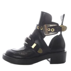 バレンシアガ BALENCIAGA Ceinture アンクルブーツ ハイヒール レザー 37 ブラック /YO36のサムネイル