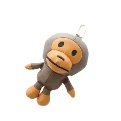 アベイシングエイプ A BATHING APE BABY MILO PLISH DOLL KEYCHAIN M キーチェーン キーホルダー ぬいぐるみチャーム 茶 ブラウン /MI ■OSのサムネイル