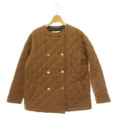 トラディショナルウェザーウェア Traditional Weatherwear BF BANWEL N/C MID キルティングジャケット ノーカラー ウール 中綿 アウター 34 茶 ブラウン /HS ■OSのサムネイル