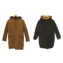 アーメン ARMEN キルティング×フリース リバーシブルフードコート ジャケット アウター ロング 0 ダークブラウン キャメル /HS ■OSのサムネイル