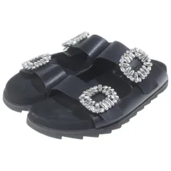 Roger Vivier (ロジェヴィヴィエ) スライディーヴィヴィ レザーサンダル ブラックのサムネイル