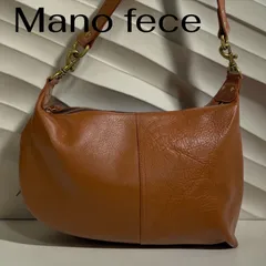 MANO FACE マノフェス H 1203 ブラウンレザーショルダーバッグ　ユニセックスのサムネイル