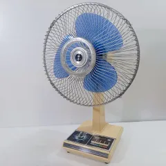 昭和レトロ SANYO サンヨー 扇風機 EF-6UB 卓上扇 30cm扇風機 ブルー アンティーク インテリアのサムネイル