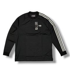 Y3 ロゴ 3ライン 長袖 ロンT ブラック xs - メルカリ