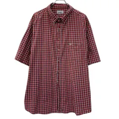 00s carhartt 半袖 チェックシャツ 3XL レット カーハート ボタンダウン チェック柄 00年代 カジュアル ビッグサイズ 夏物 a807-6130のサムネイル