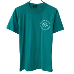 80s USA製 FRUIT OF THE LOOM 半袖 プリントTシャツ M グリーン フルーツオブザルーム 80年代 コットンポリ カットソー 夏物 a807-6179のサムネイル