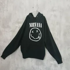 GYDA ジェイダ　NIRVANA BIG パーカー レディース　ビッグパーカー　ブラック　メンズライク　ユニセックス　ニルヴァーナ　フードパーカーのサムネイル