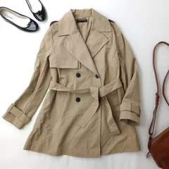 ZARA ザラ セミロング丈 ダブルブレスト トレンチコート /26Aのサムネイル