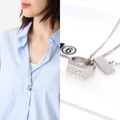 MM6 MAISON MARGIELA エムエムシックス メゾン マルジェラ ネックレス リング アクセサリー シュヴァリエ SM6UU0094 P8859 レディース ユニセックス シルバー 真鍮 指輪 2way ペンダントネックレス ニューメリックロゴのサムネイル