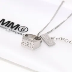 MM6 MAISON MARGIELA エムエムシックス メゾン マルジェラ ネックレス リング アクセサリー シュヴァリエ SM6UU0094 P8859 メンズ ユニセックス シルバー 真鍮 指輪 2way ペンダントネックレス ニューメリックロゴ 刻印のサムネイル