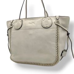COACH コーチ レザートートバッグ テータム アイボリー 34398 Y2K