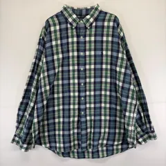 古着 ラルフローレン RALPH LAUREN 長袖シャツ ワンポイント ロゴ ネルシャツ 大きいサイズ 2XL  ブルー チェック メンズのサムネイル