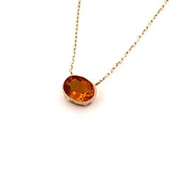 未使用品 pt950 天然シトリン pt850 ネックレス - メルカリ