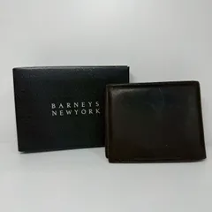 WB377 箱付 BARNEYS NEW YORK バーニーズニューヨーク レザー二つ折り財布 メンズのサムネイル