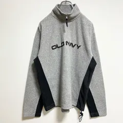 OLDNAVY　オールドネイビー　長袖ロゴワッペンスウェット　ハーフジップトレーナー　グレー　秋冬服　Sサイズ　古着【値引き交渉OK！】のサムネイル