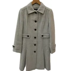 ♪♪BURBERRY バーバリー レディース ロングコート SIZE 38 アンゴラ60％ ライトグレーのサムネイル