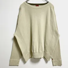 LEVI’S　リーバイス　長袖クルーネックニット　セーター　ノームコア　ベージュ　ビッグシルエット　2XLサイズ　古着【値引き交渉OK！】のサムネイル