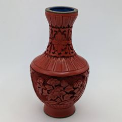 あ*ん様 中国伝統的な漆工芸技法の堆朱 花瓶 - メルカリ