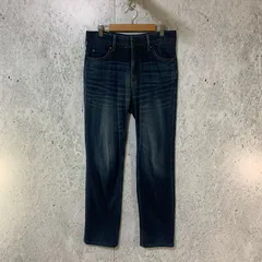 NAVY ネイビー RUN DENIM ストレッチ デニム パンツ ブルー Sサイズ 〇□のサムネイル