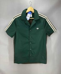 新品タグ付】adidas アディダス 半袖 刺繍 ボウリングシャツ M相当