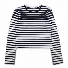 T BY ALEXANDER WANG クロップド ボーダー ロングスリーブ Tシャツ ロンT M UNITED ARROWS別注 1552-343-0101のサムネイル