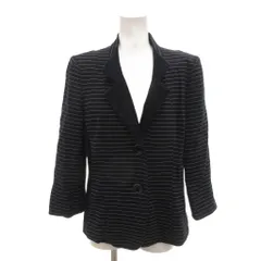 ピエールカルダン Pierre Cardin ジャケット 42 紺 ネイビー ストライプ柄 テーラードカラー 背抜き  826712-65 /HW ■ECF001のサムネイル