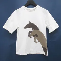 セブンテンバイミホカワヒト SEVEN TEN by MIHO KAWAHITO 半袖 Tシャツ カットソー S 白系 ホワイト 日本製 プリントのサムネイル