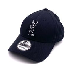 YSL ロゴ刺繍 キャップ ブラック - メルカリ