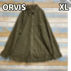 オービス ORVIS チェック柄 長袖シャツ オリーブ XLサイズ ボタンダウン アウトドア カジュアル メンズ 【か958】のサムネイル