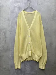 MELROSE CLAIRE メルローズクレール コットンメッシュ Vネック カーディガン 羽織り 黄 ■◆ レディースのサムネイル