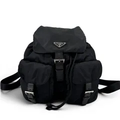 PRADA テスートナイロン ブラック リュックサック 2ポケット ヴィンテージ V135のサムネイル