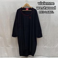 ヴィヴィアンウエストウッド バードハートプリント 赤オーブ刺繍 切替