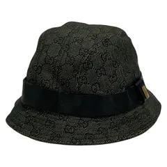 GUCCI(グッチ) ハット XL - ダークグレー×黒 コットンのサムネイル