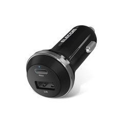 ELECOM Car Charger, Cigarette Lighter Socket, 30W Total (USB PD Compatible), Type-C x 1 / USB-A x 1, [Compatible with iPhone 13 / 12 / SE (2nd Generation) / Android], Black MPA-CCPD02BK