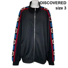 ◆ ディスカバード DISCOVERED クロシェット ジップブルゾン 長袖 フラワーモチーフ  ドロップショルダー コットン 3 L～XL メンズ S6H802のサムネイル