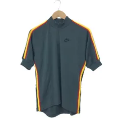 NIKE ナイキ ハーフジップサマーニット 大きいサイズ:XL 半袖/00ｓ/ロゴ刺繍/ウール/ドイツカラー    グレー メンズ / 240001203823のサムネイル