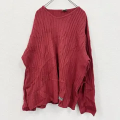 90s　LEVI’S　リーバイス　ウールニットセーター　Vネック　刺繍ロゴ　ワンポイント　ヴィンテージ　赤　レッド　XLサイズ　古着【値引き交渉OK！】のサムネイル