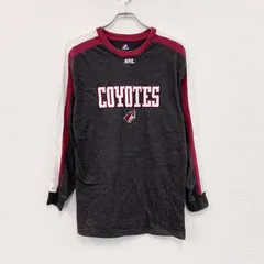 Majestic　NHL　長袖プリントTシャツ　ダークグレー　Mサイズ　古着【値引き交渉OK！】のサムネイル