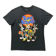 USA 古着 SPACE JAM スペースジャム ルーニーテューンズ Tシャツ チューンスクワッド プリント メンズL ブラック キャラクター BA6523のサムネイル