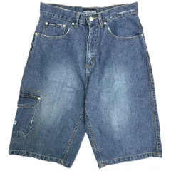 Sean John ショーンジョン カーゴ デニムショートパンツ ブルー(メンズ 30)中古 古着 Y5862のサムネイル