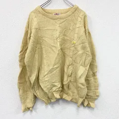 80s　kappa Sport　カッパ　ニットセーター　ユーロ　刺繍ロゴ　ヴィンテージ　黄色　イエロー　Lサイズ　古着【値引き交渉OK！】のサムネイル