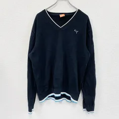 PUMA　プーマ　ニットセーター　黒　ブラック　Lサイズ　古着【値引き交渉OK！】のサムネイル