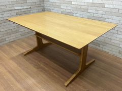 H26C3 野田産業 ダイニングテーブル W1500mm オーク材 無垢材 - メルカリ