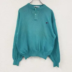 ～90s　Kappa　カッパ　コットンニットセーター　ヴィンテージ　ユーロ　水色　ライトブルー　古着【値引き交渉OK！】のサムネイル