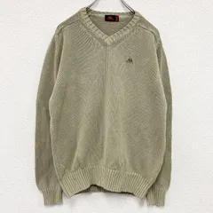 90s～　Kappa　カッパ　コットンニットセーター　ヴィンテージ　刺繍ロゴ　ベージュ　Mサイズ　古着【値引き交渉OK！】のサムネイル
