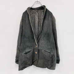 abe　レザージャケット　レザーコート　ダークグリーン　40サイズ　古着【値引き交渉OK！】のサムネイル