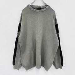 90s～　Kappa　カッパ　ウールニットセーター　刺繍ロゴ　ヴィンテージ　カーキ　XLサイズ　古着【値引き交渉OK！】のサムネイル