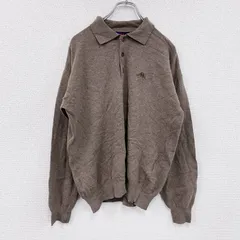 90s～　Kappa　カッパ　ウールニットセーター　ニットポロセーター　ヴィンテージ　茶色　ブラウン　Lサイズ　古着【値引き交渉OK！】のサムネイル