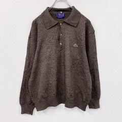 90s～　Robe di Kappa　カッパ　ニットポロセーター　ヴィンテージ　茶色　ブラウン　古着【値引き交渉OK！】のサムネイル